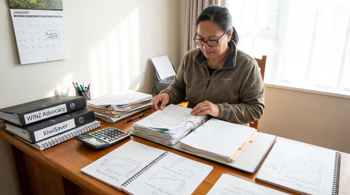 Person calculating highest interest debt for debt avalanche method NZ