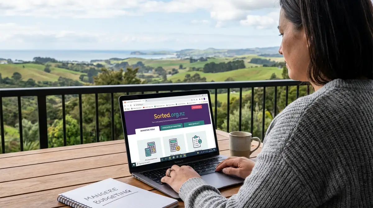 Sorted.org.nz website showing free budgeting tools for New Zealanders