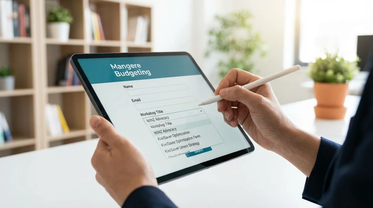 Online registration for financial literacy workshops