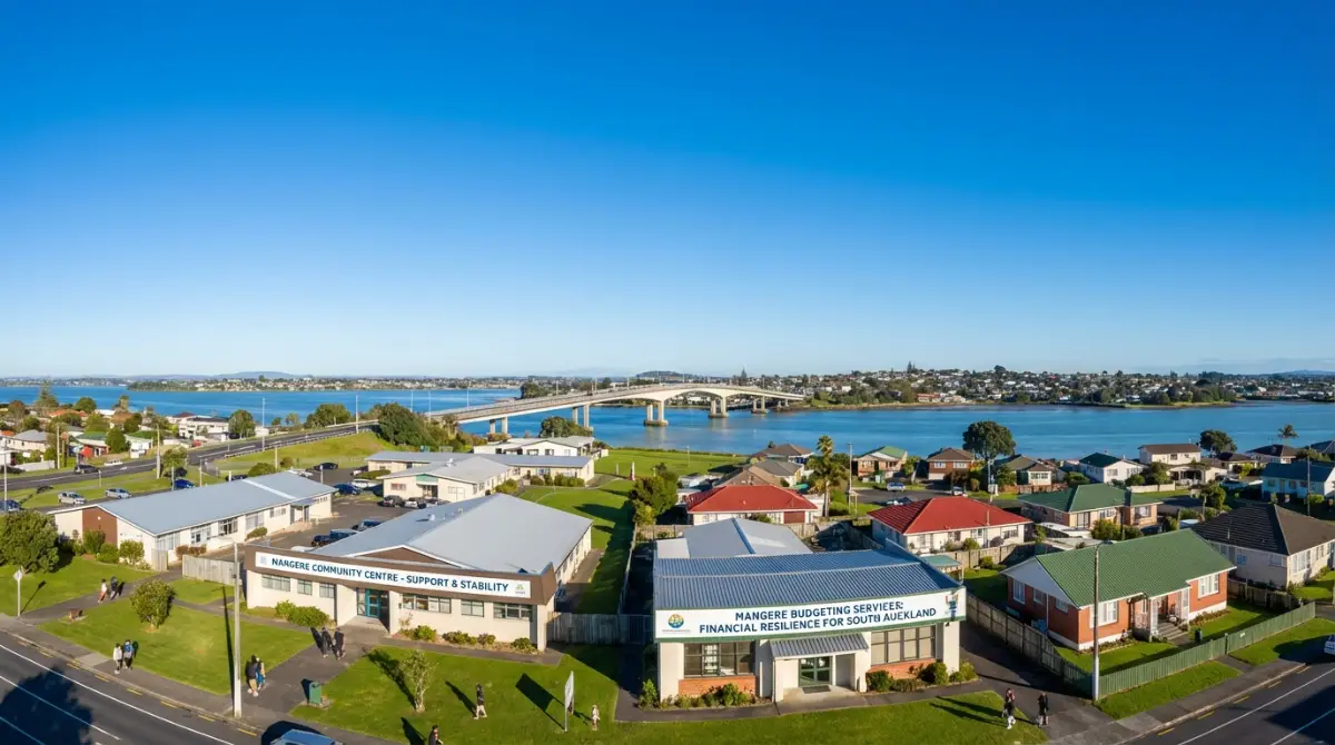 Mangere community landscape, symbolizing housing stability