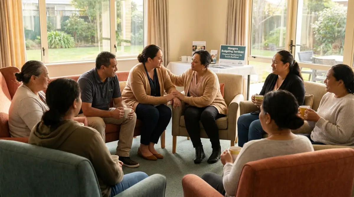 Group receiving mental health and financial support NZ