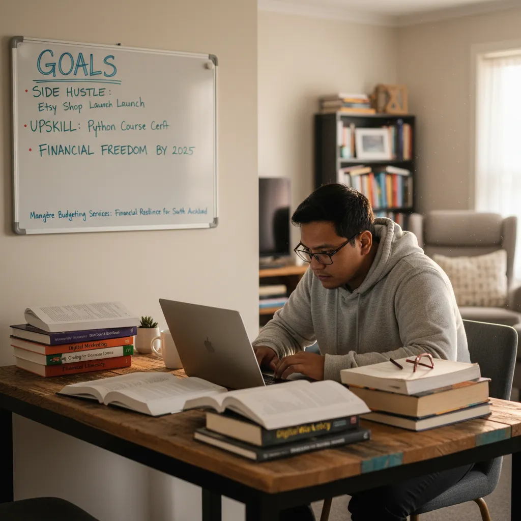 Person upskilling to increase income