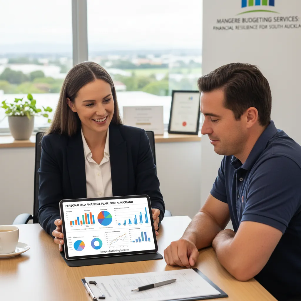 Financial advisor explaining debt repayment strategy in NZ