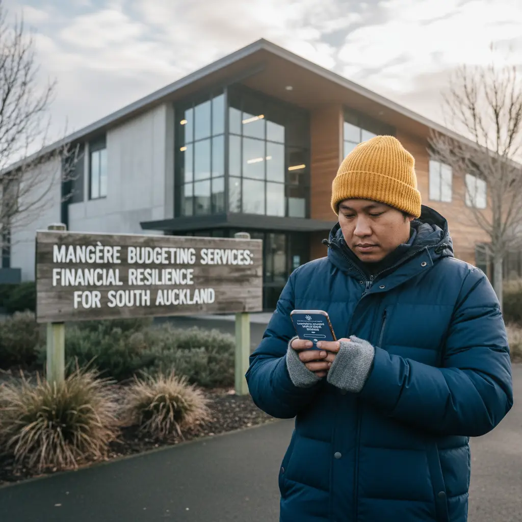 Person checking winter energy payment dates information on phone