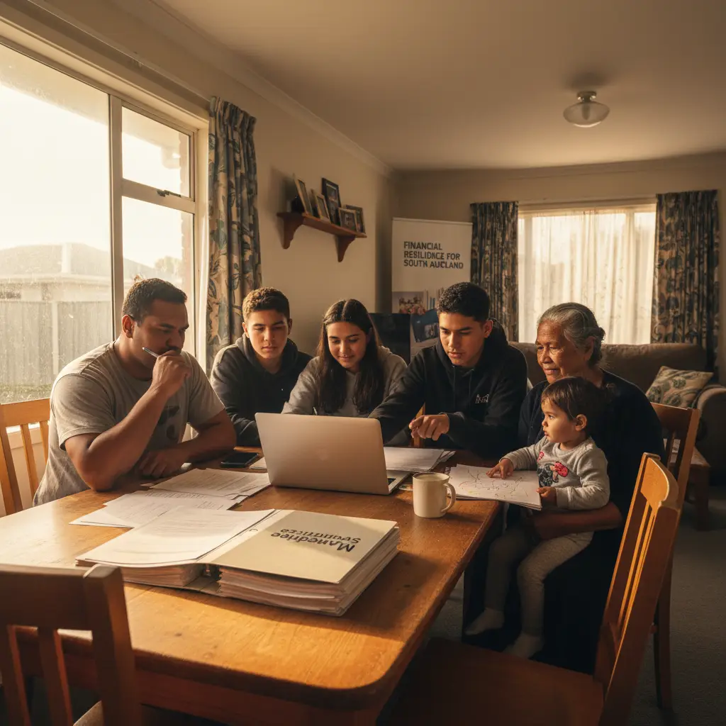 Family reviewing Auckland Council Rates Rebate documents