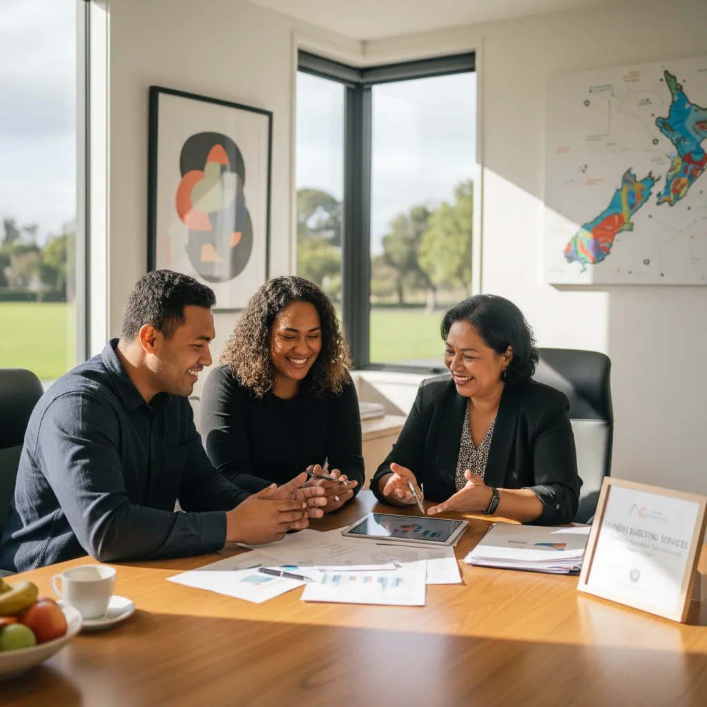 Couple discussing mortgage pre-approval with an advisor in NZ