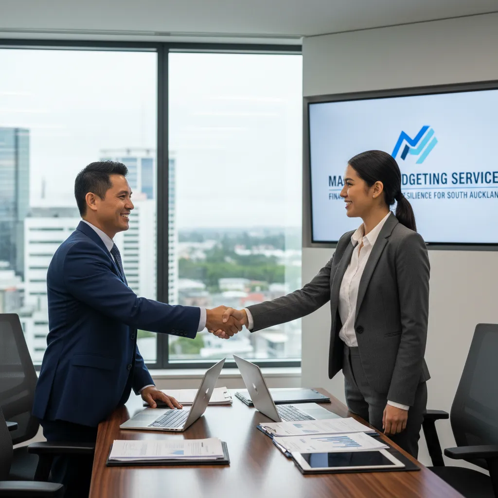 Professionals from government and charity discussing partnerships