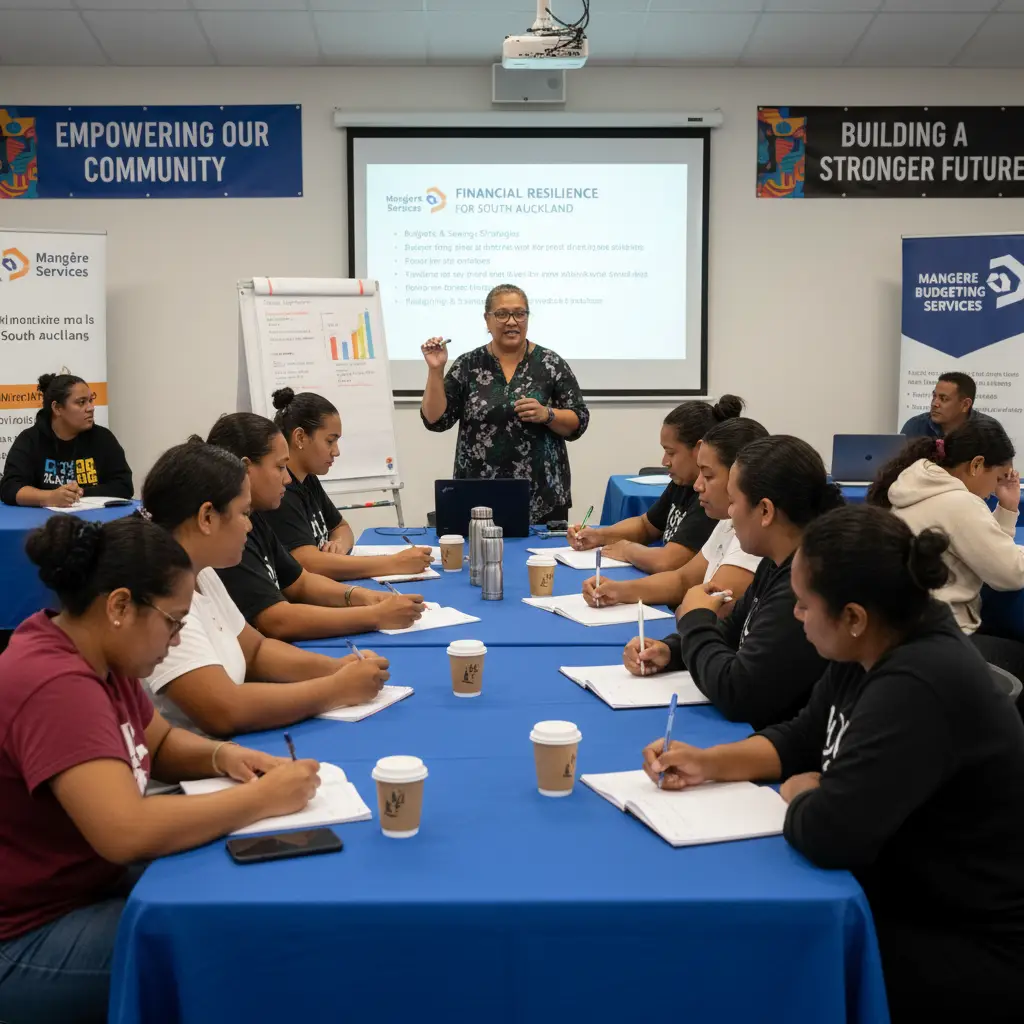 Community workshop on financial literacy supported by volunteers