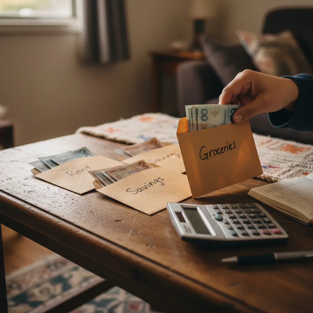 Envelope budgeting system for managing expenses