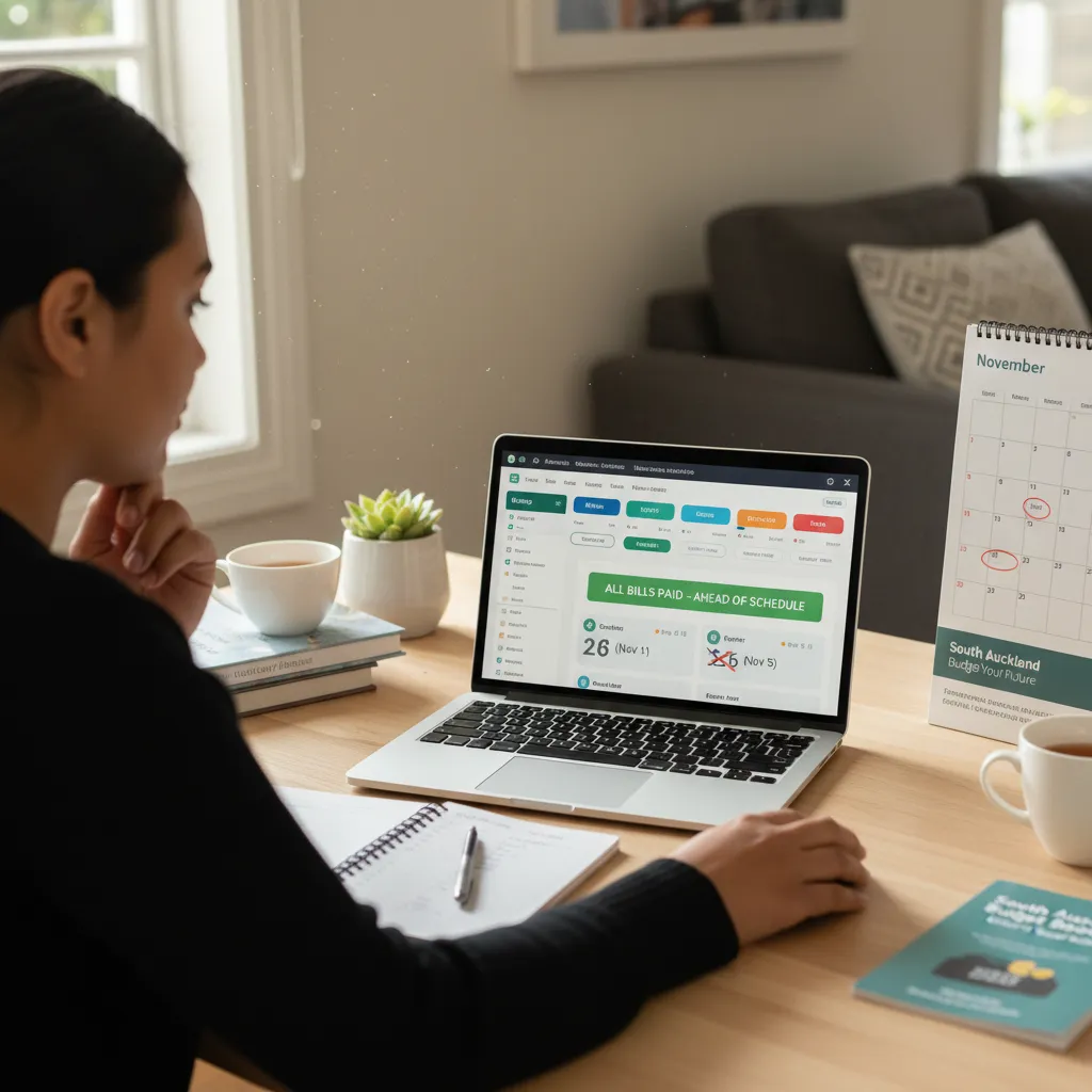 Person budgeting to prevent overdue bills in NZ