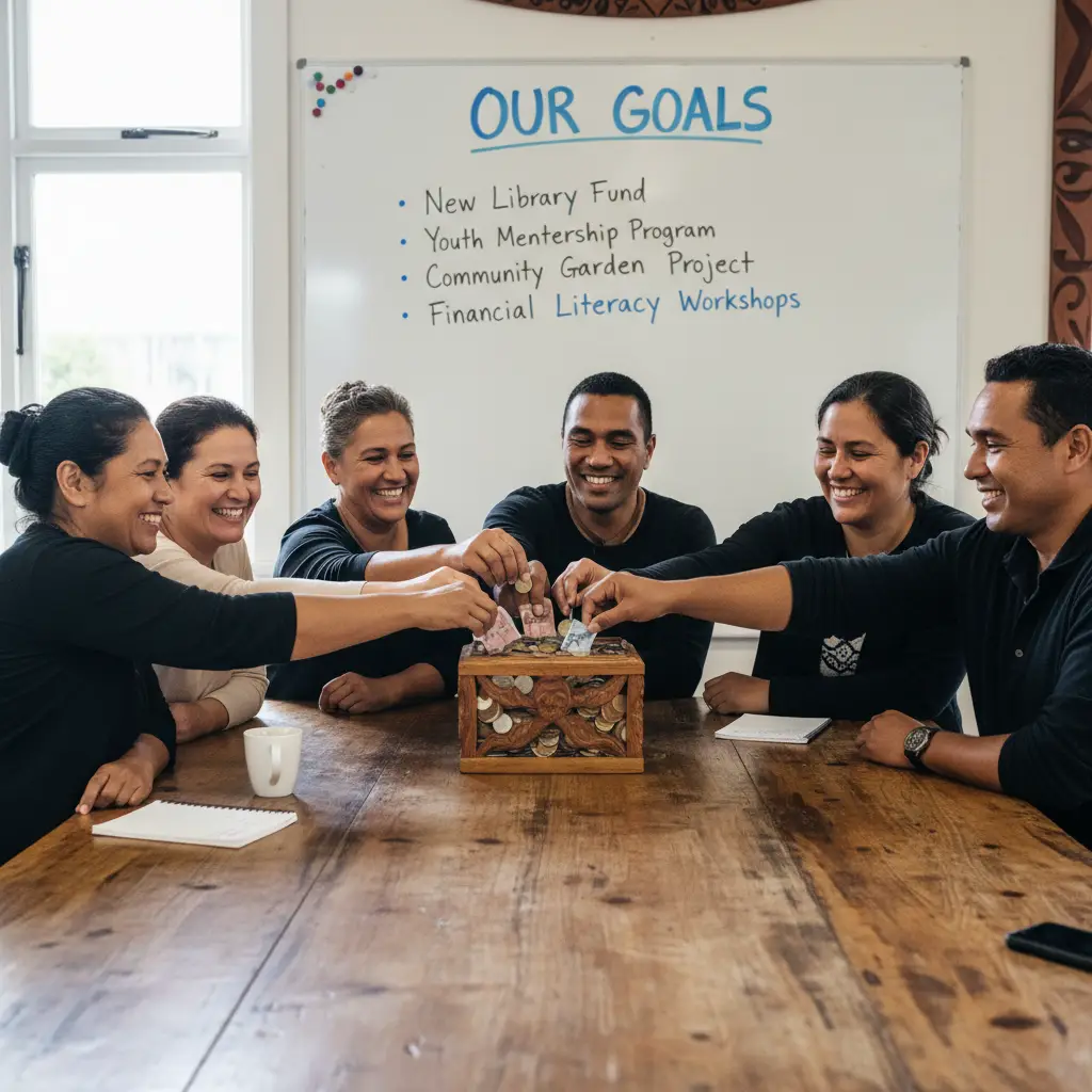 Mangere community participating in a collective savings scheme