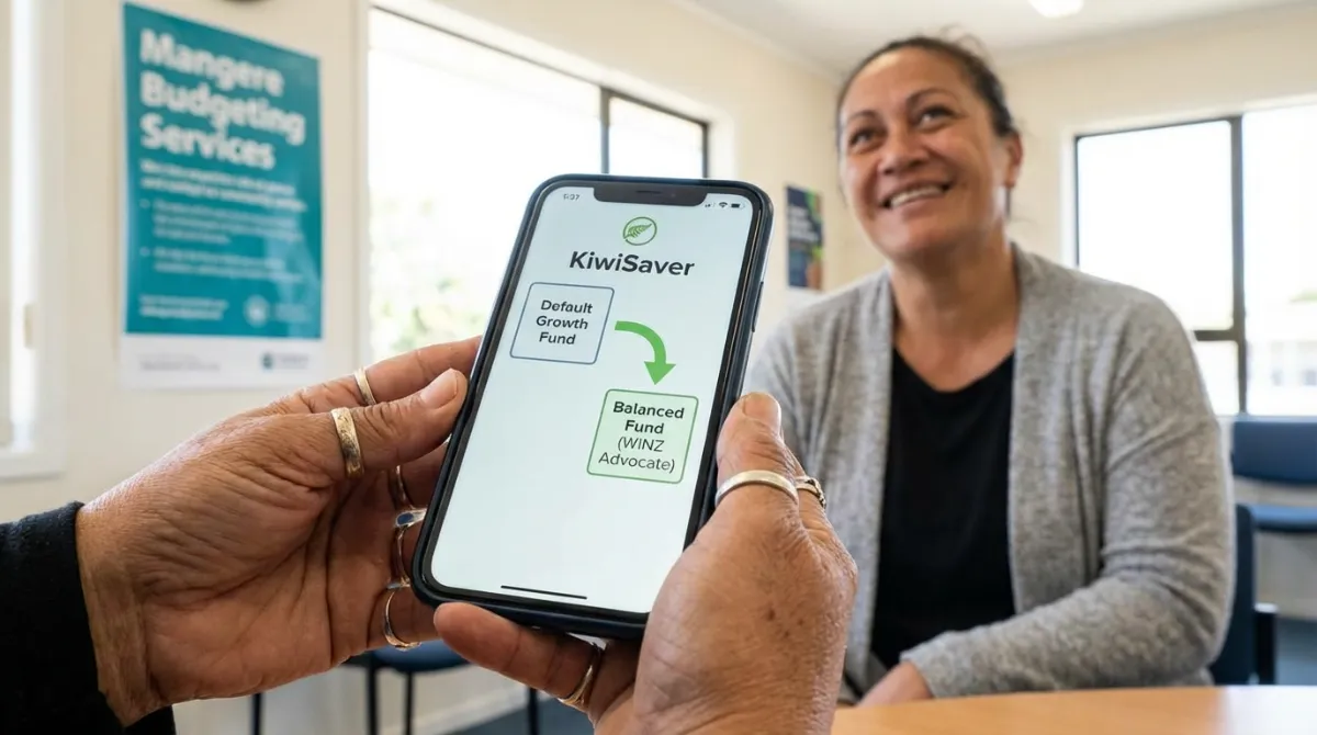 Switching KiwiSaver funds on a mobile app
