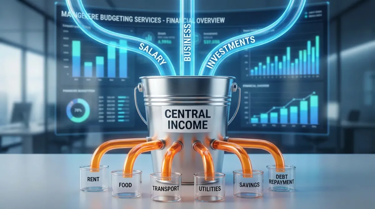 Visualizing income and expenses for budgeting