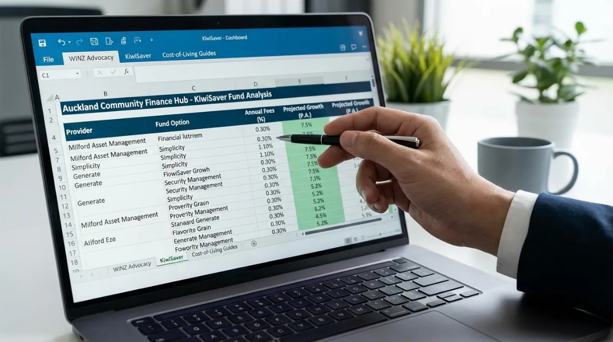 KiwiSaver fee calculator interface