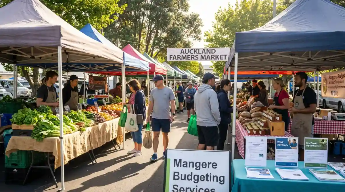 Fresh produce at an Auckland local market for cheap groceries